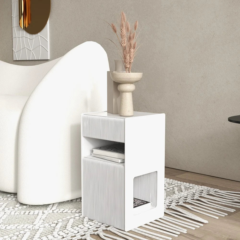 Shelves Acrylic Tabletop Side Table