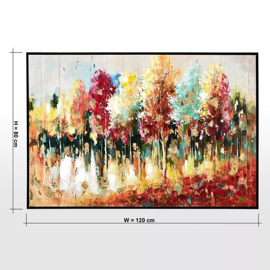 Forest Alive Framed Canvas Wall Art - 80x120 cm