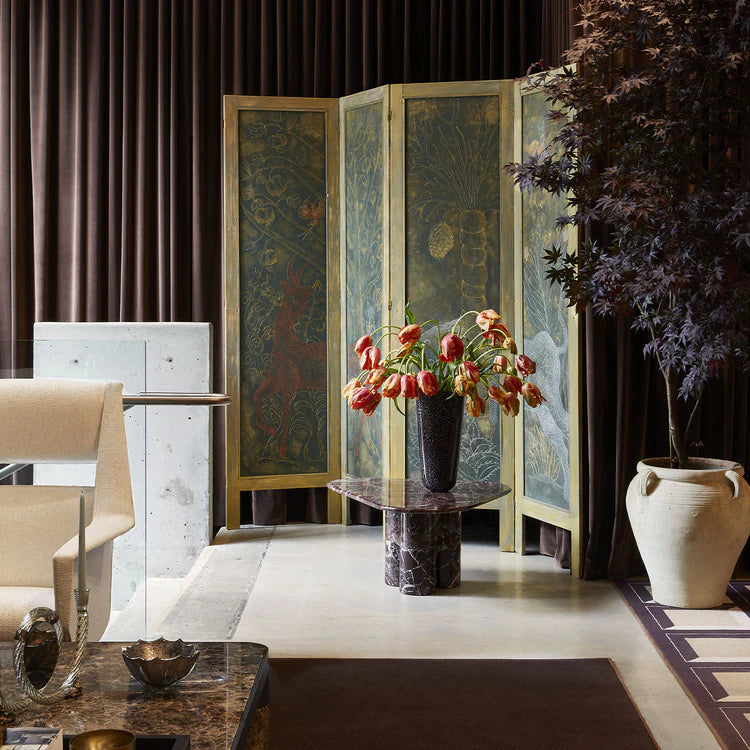 Red Marble Coffee Table