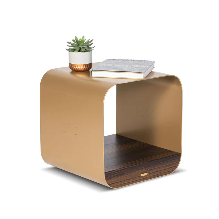 Tawla Gold Metal Side Table