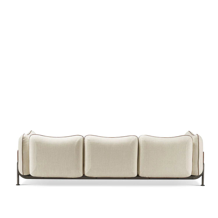 Tasca Three-Seater Bogardine White Sofa