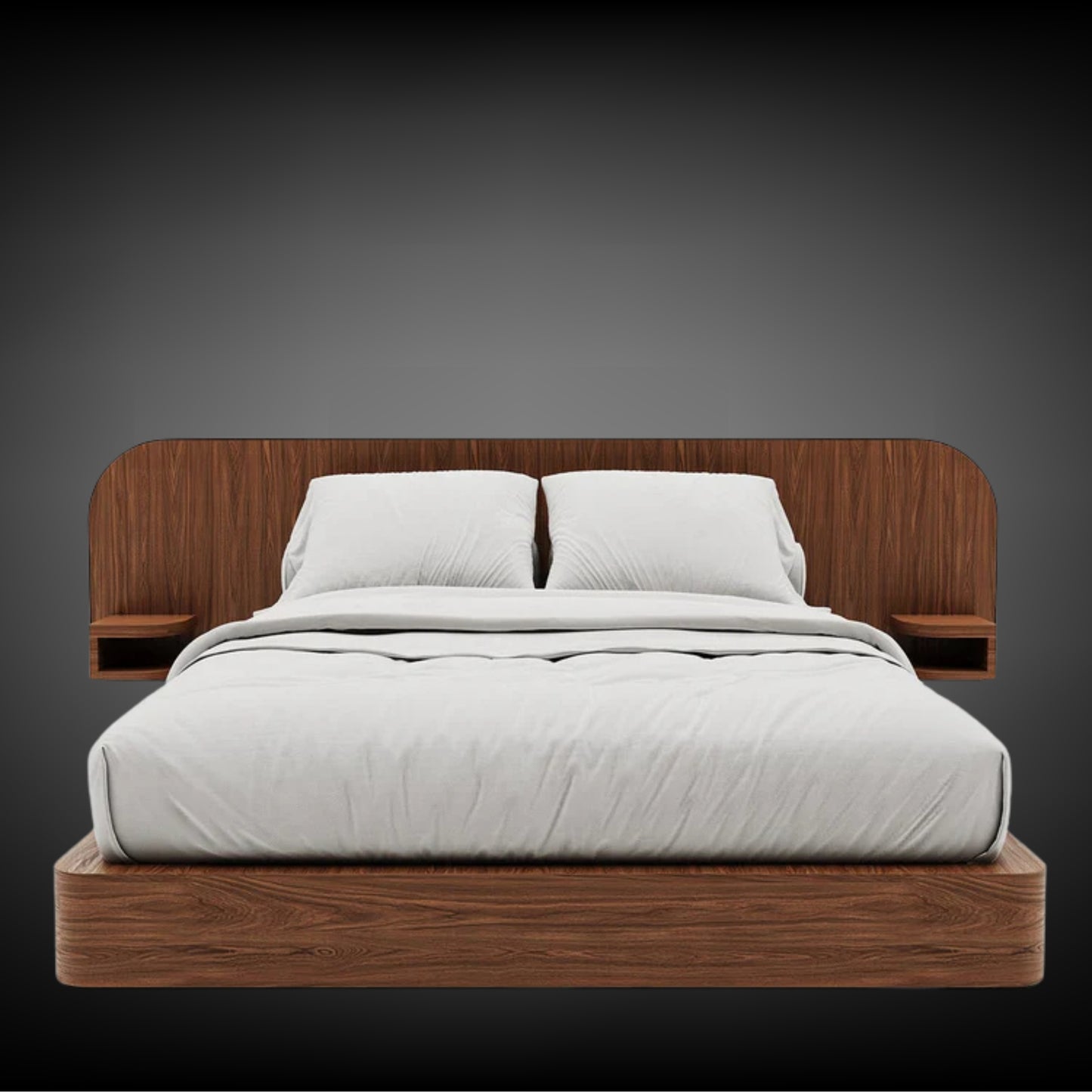 Roma Oak Wood Bed