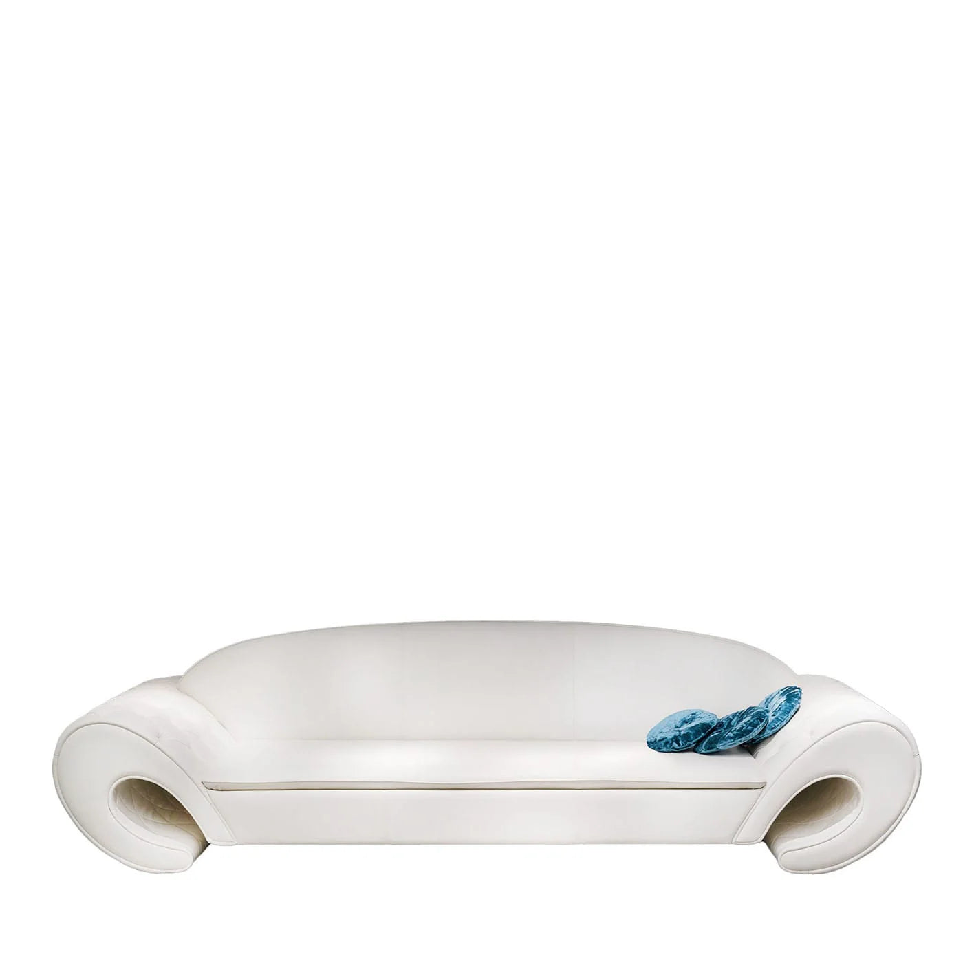 White Capitonné Sofa