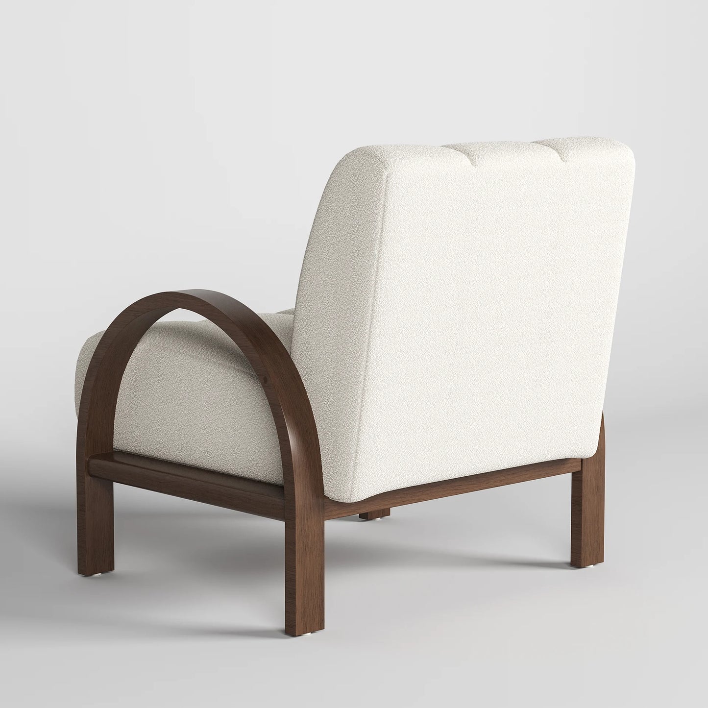 Boucle Ash Wood Accent Chair