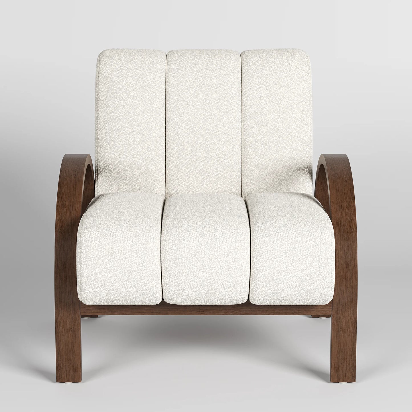 Boucle Ash Wood Accent Chair