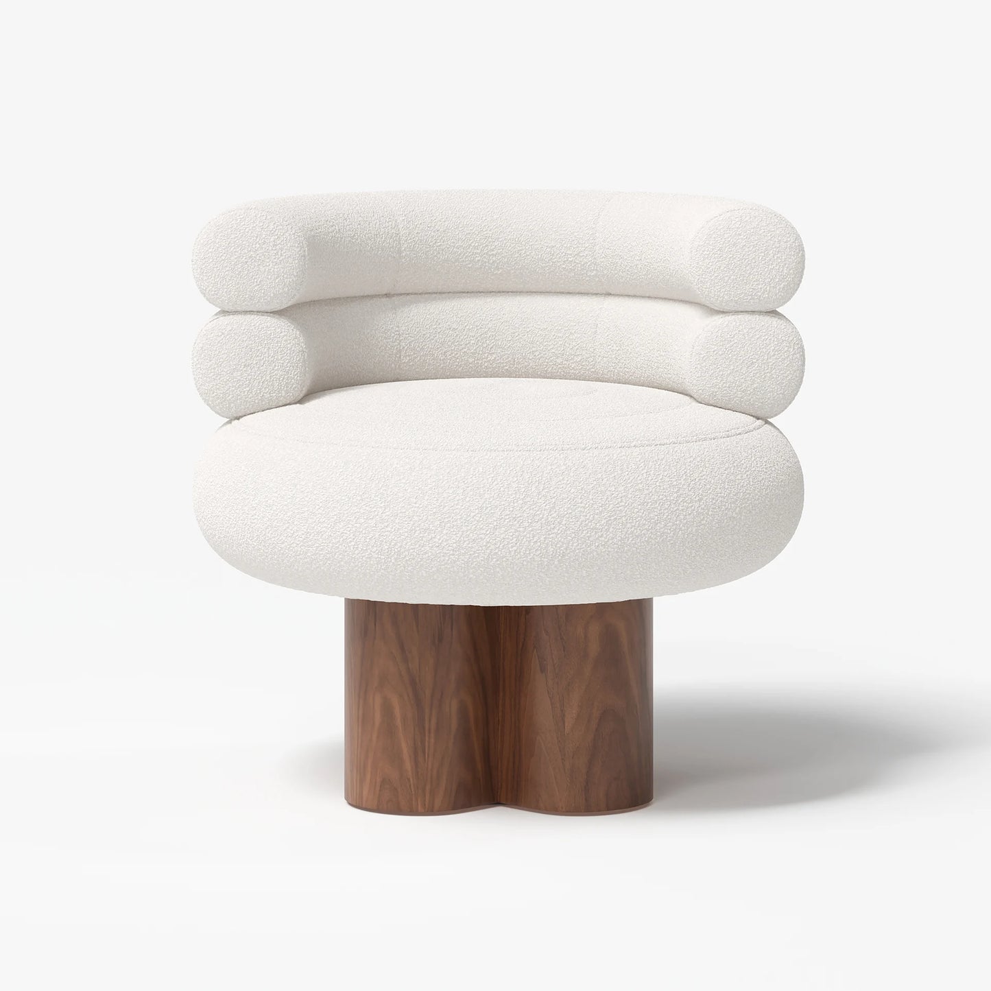 Swivel Boucle Barrel Accent Chair