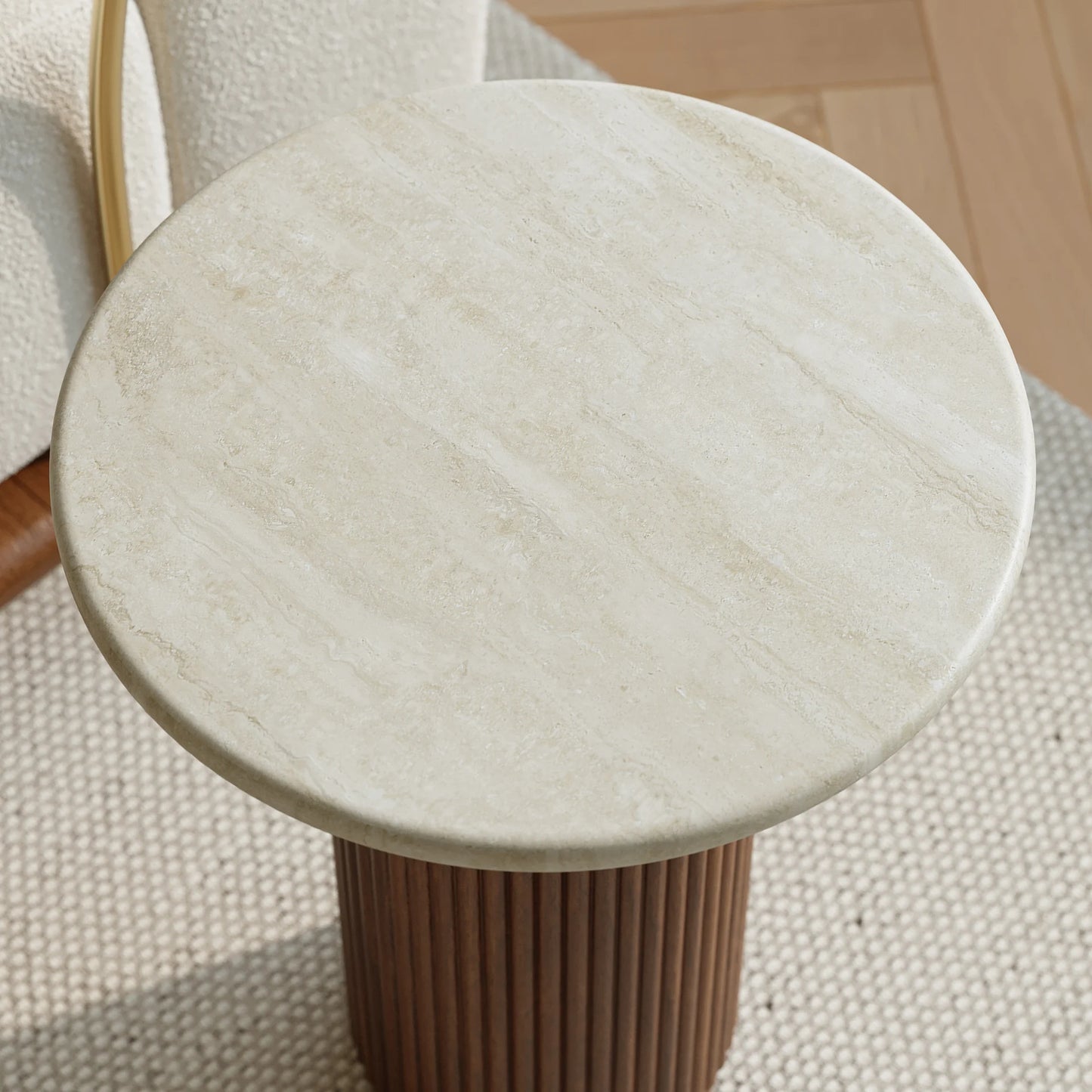Faux Marble Side Table