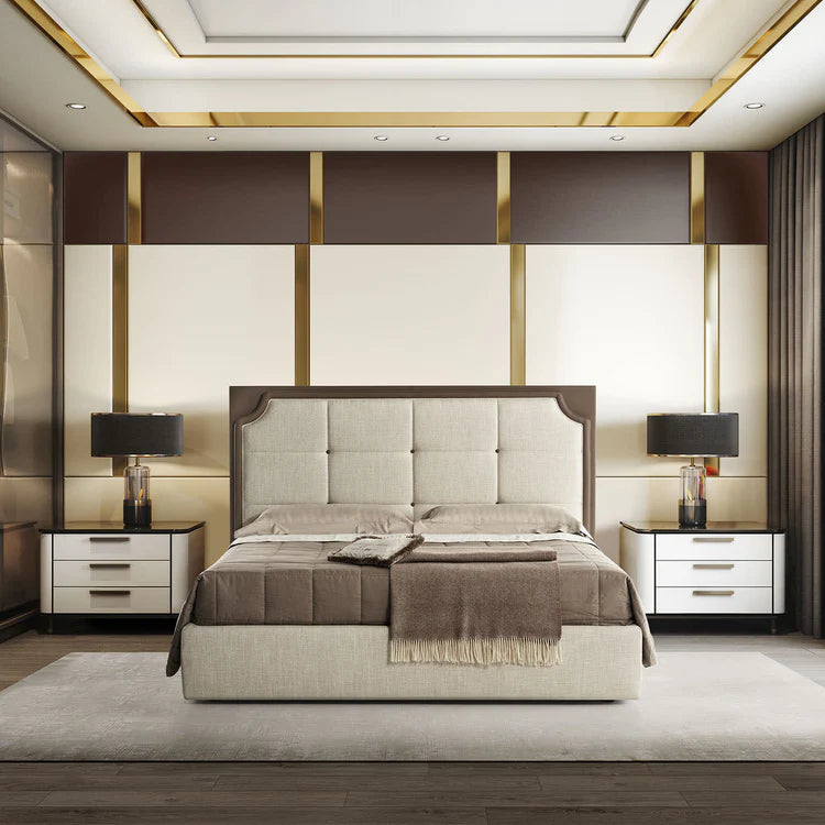 Morgan - P - Beige Double Bed