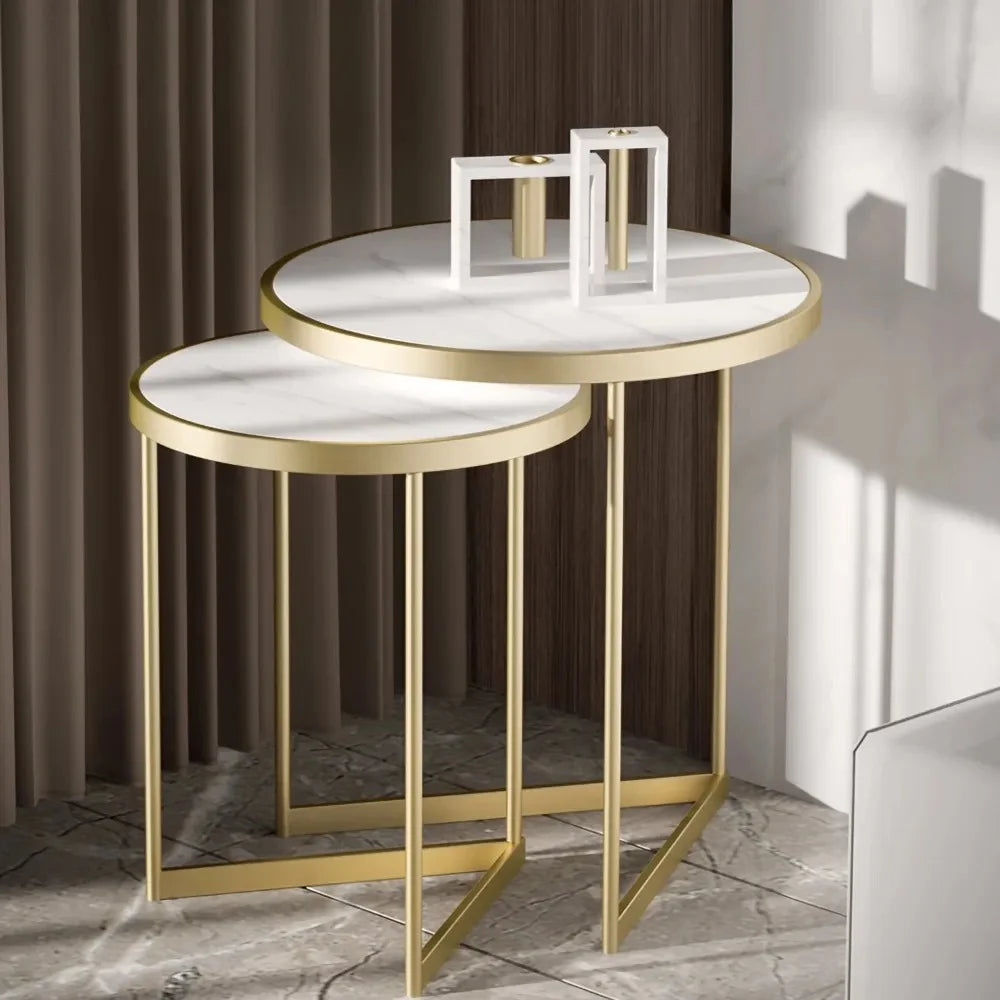 Marble Top Nesting Side Table