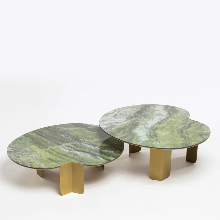 Monet High Green & Golden Coffee Table