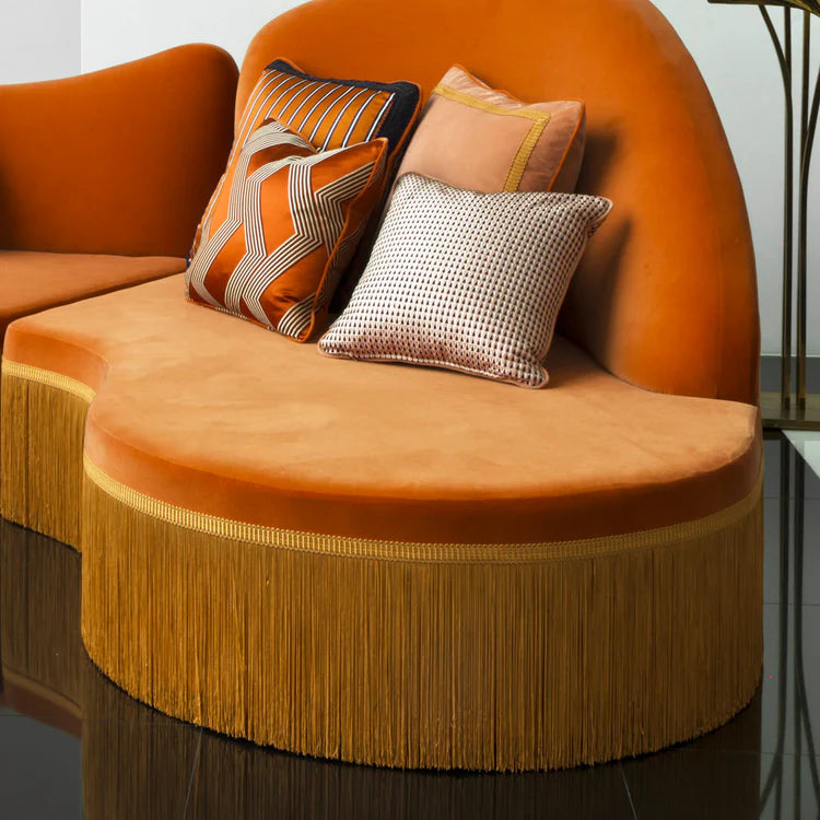 Wave Orange Sectional Sofa