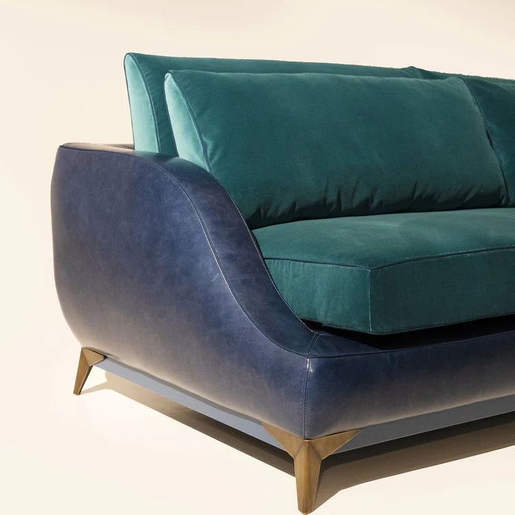 Couch blue velvet sofa