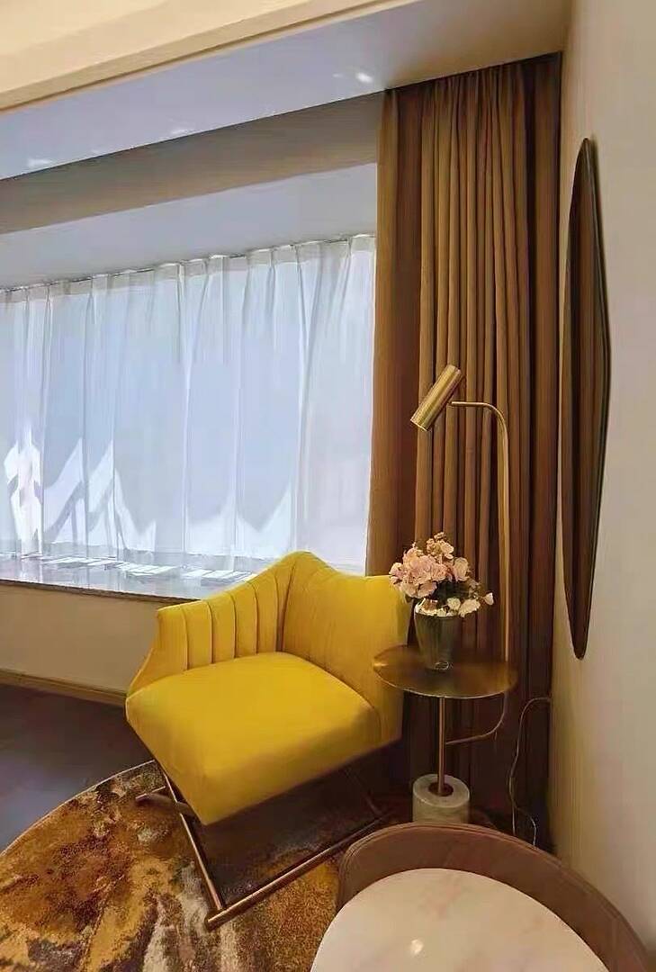 Yellow Velvet Accent Chair