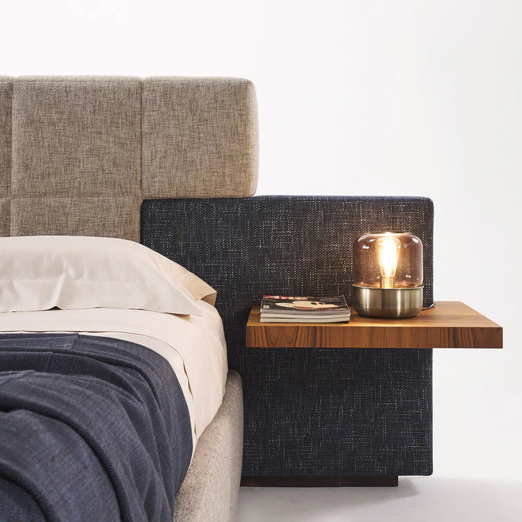 Elba Blue & Gray Double Bed