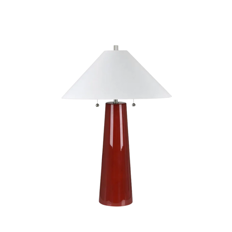 Tapered Twin Pulls Table Lamp / Pair
