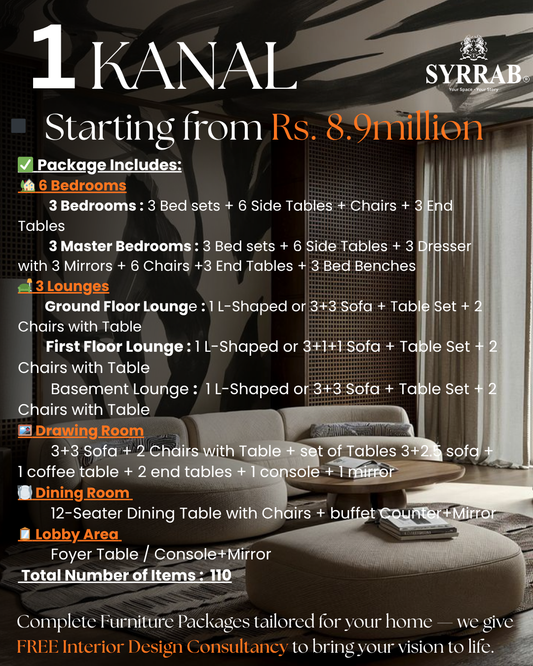 1 Kanal 6 Bedrooms Furniture Package