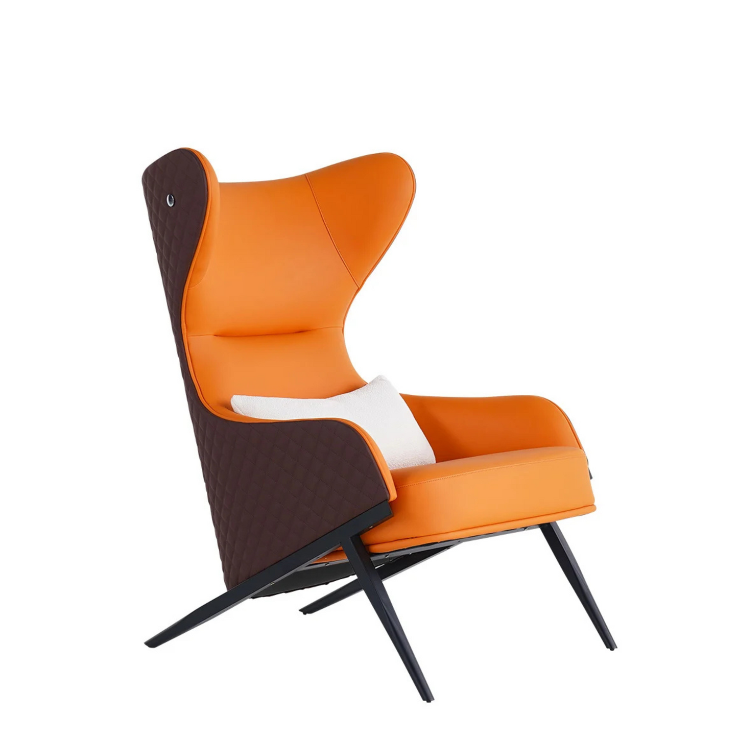 Leather Wingback Lounge Chair