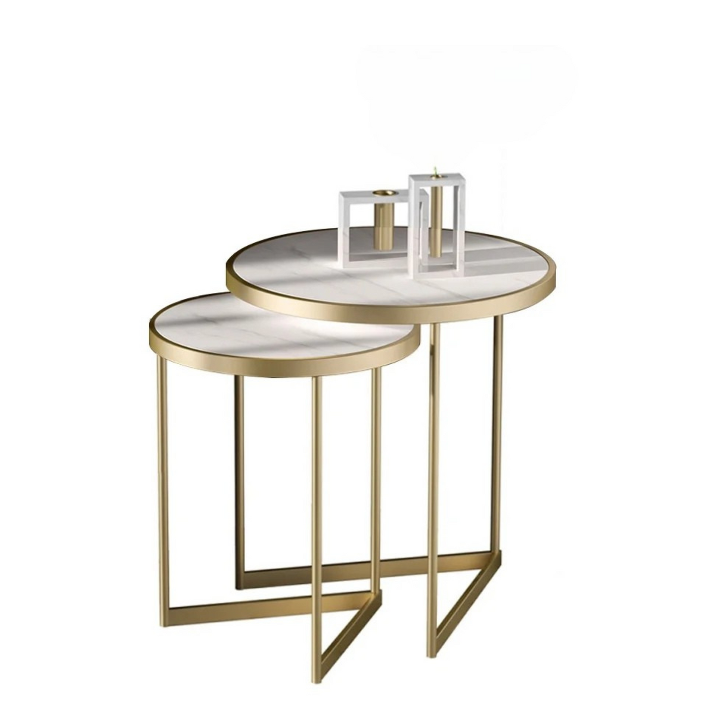 Marble Top Nesting Side Table
