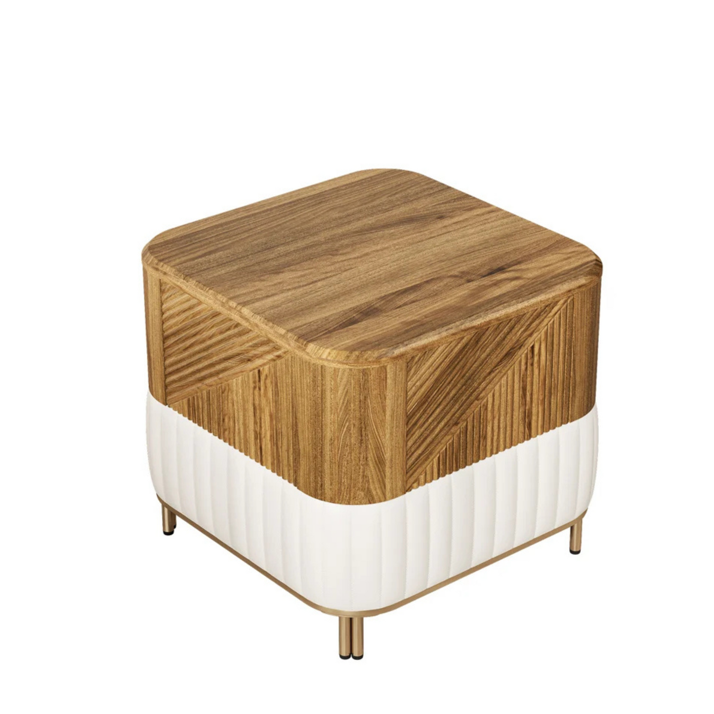 Modern Walnut Wood Narrow Side Table