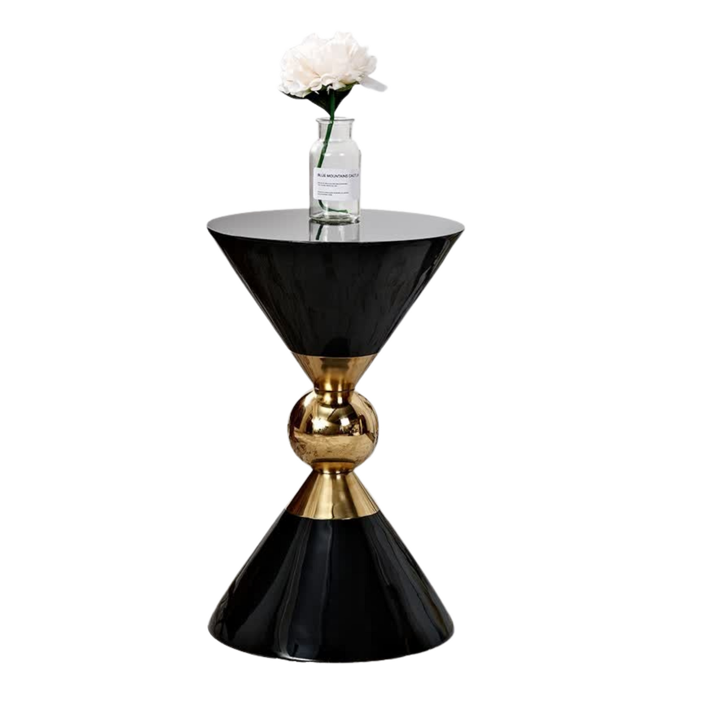 Modern Round Black End Side Table
