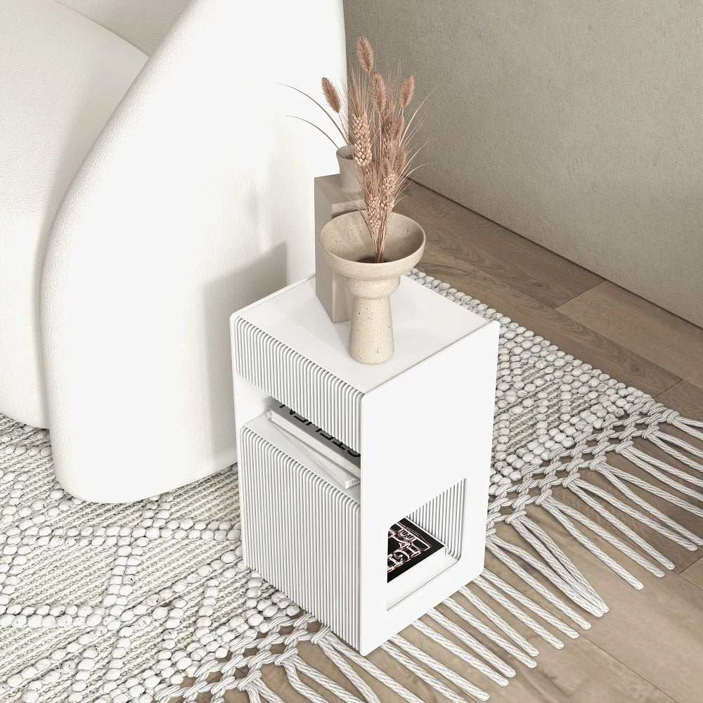 Shelves Acrylic Tabletop Side Table
