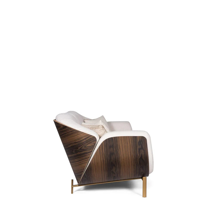 Baidà White Bouclé 3-Seater Sofa