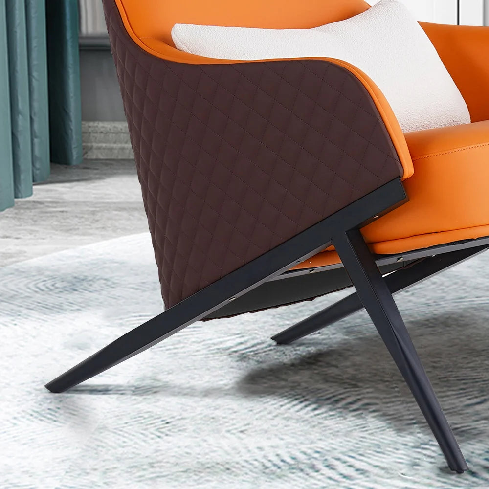 Leather Wingback Lounge Chair