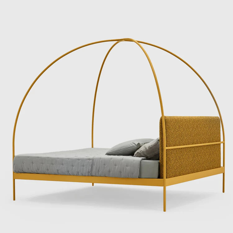 Volta Yellow Iron Canopy Double Bed by Mario Scairato