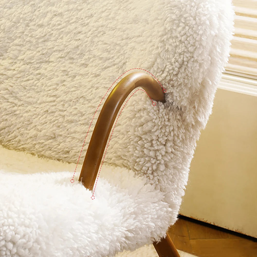White Boucle Rocking Chair