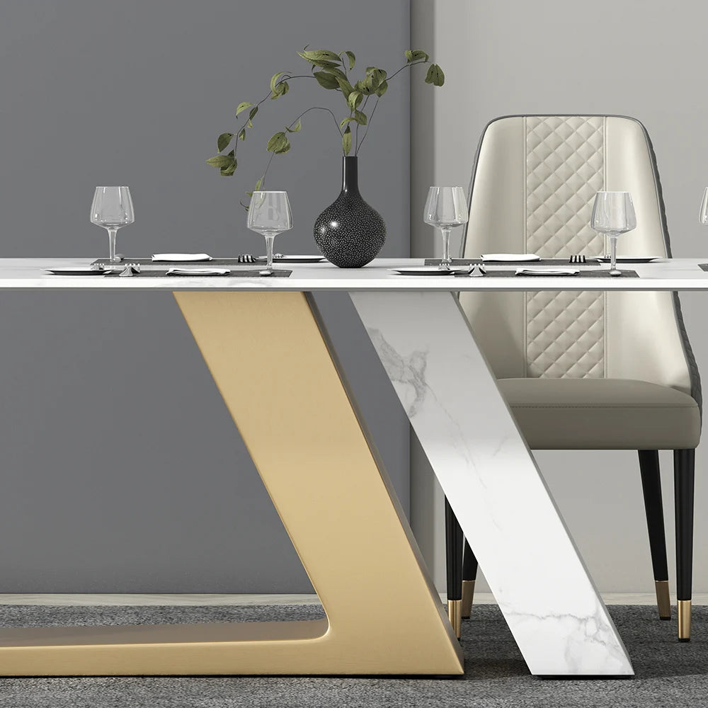 Luxury Rectangle Sintered Stone Dining Table