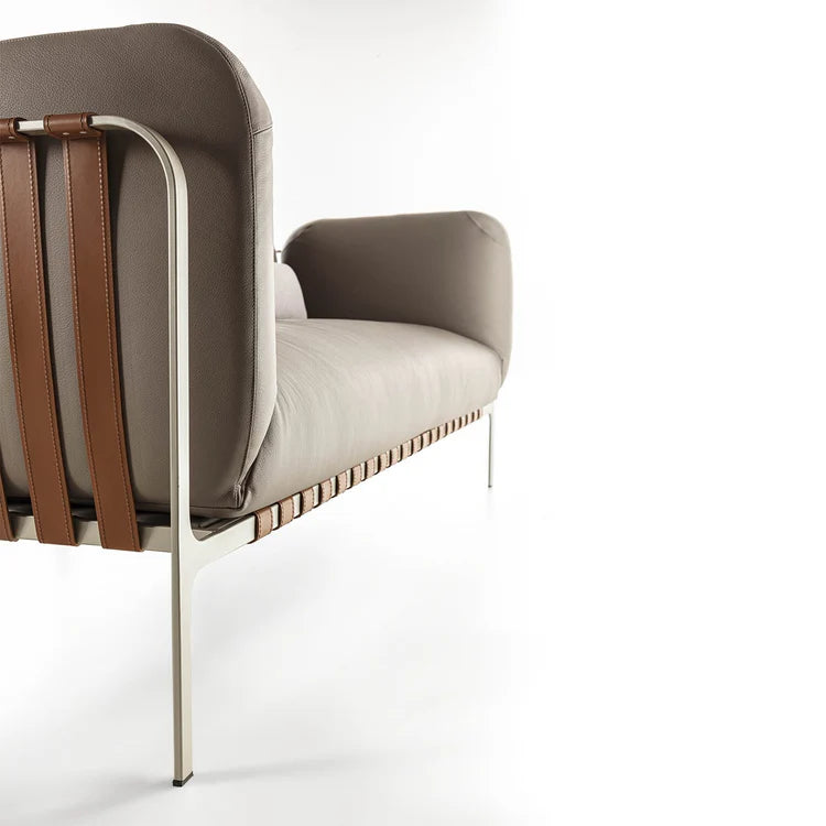 Sydney Beige Leather Sofa