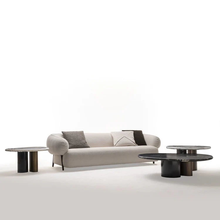 Carol 3-Seater White Sofa