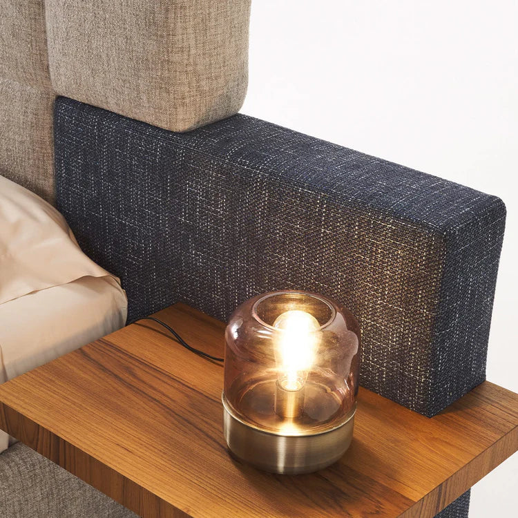 Elba Blue & Gray Double Bed