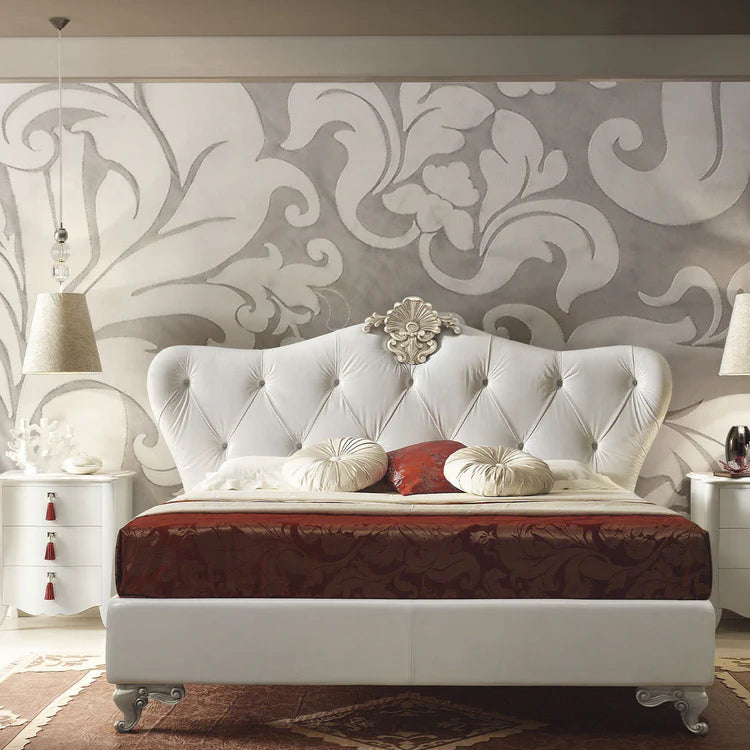 White Velvet Bed