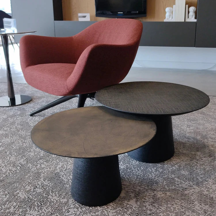Gold Leaf Round Coffee Table