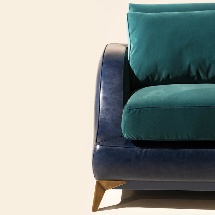 Couch blue velvet sofa