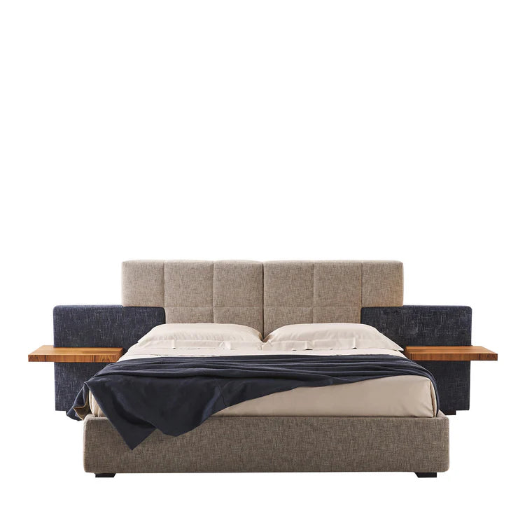 Elba Blue & Gray Double Bed