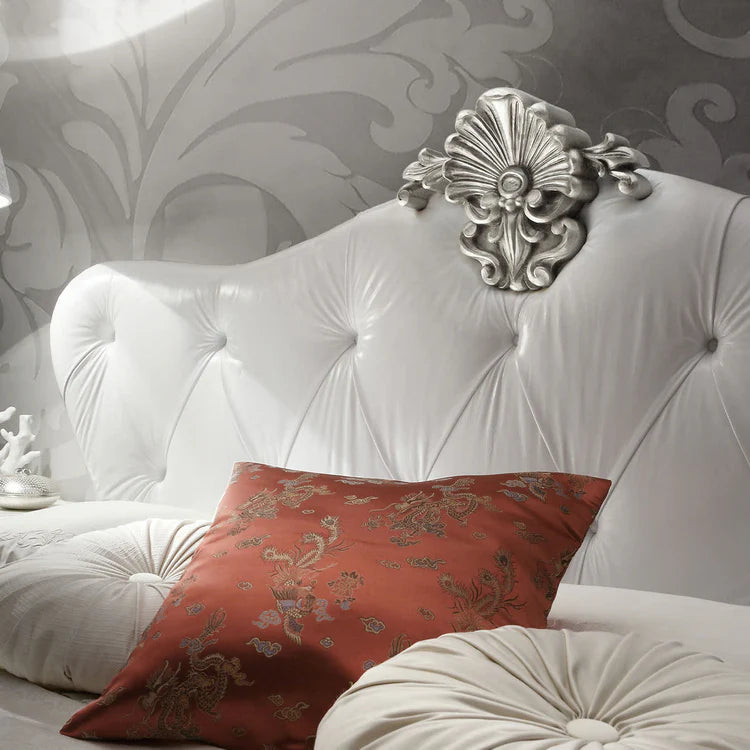 White Velvet Bed