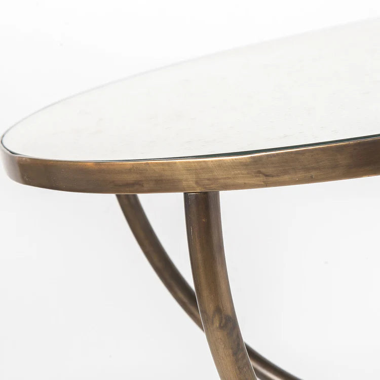 Retrò Oval Brass Bistrò Table