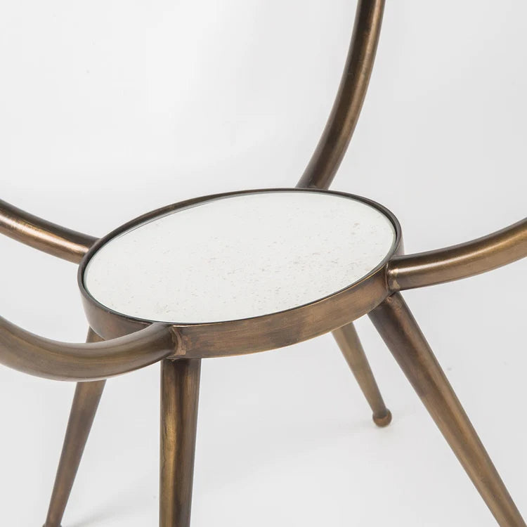 Retrò Oval Brass Bistrò Table