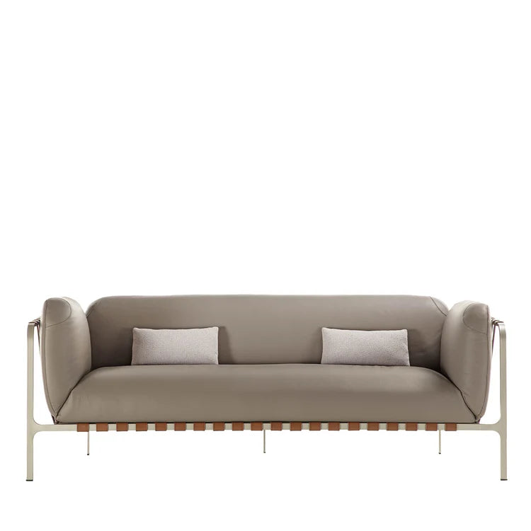 Sydney Beige Leather Sofa