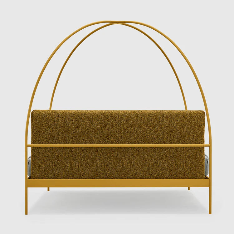 Volta Yellow Iron Canopy Double Bed by Mario Scairato