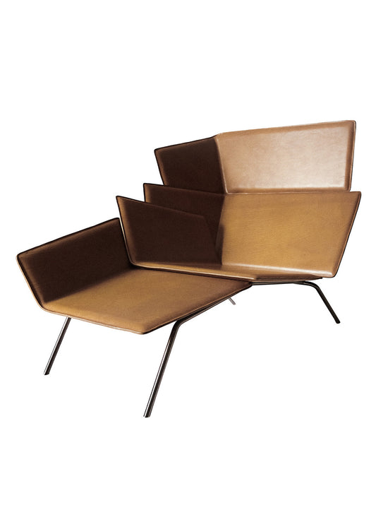 Blade Brown Chaise Longue by Ludovica + Roberto Palomba