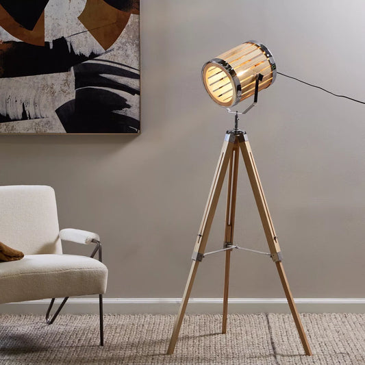Triton Wooden Floor Lamp - 150 cm