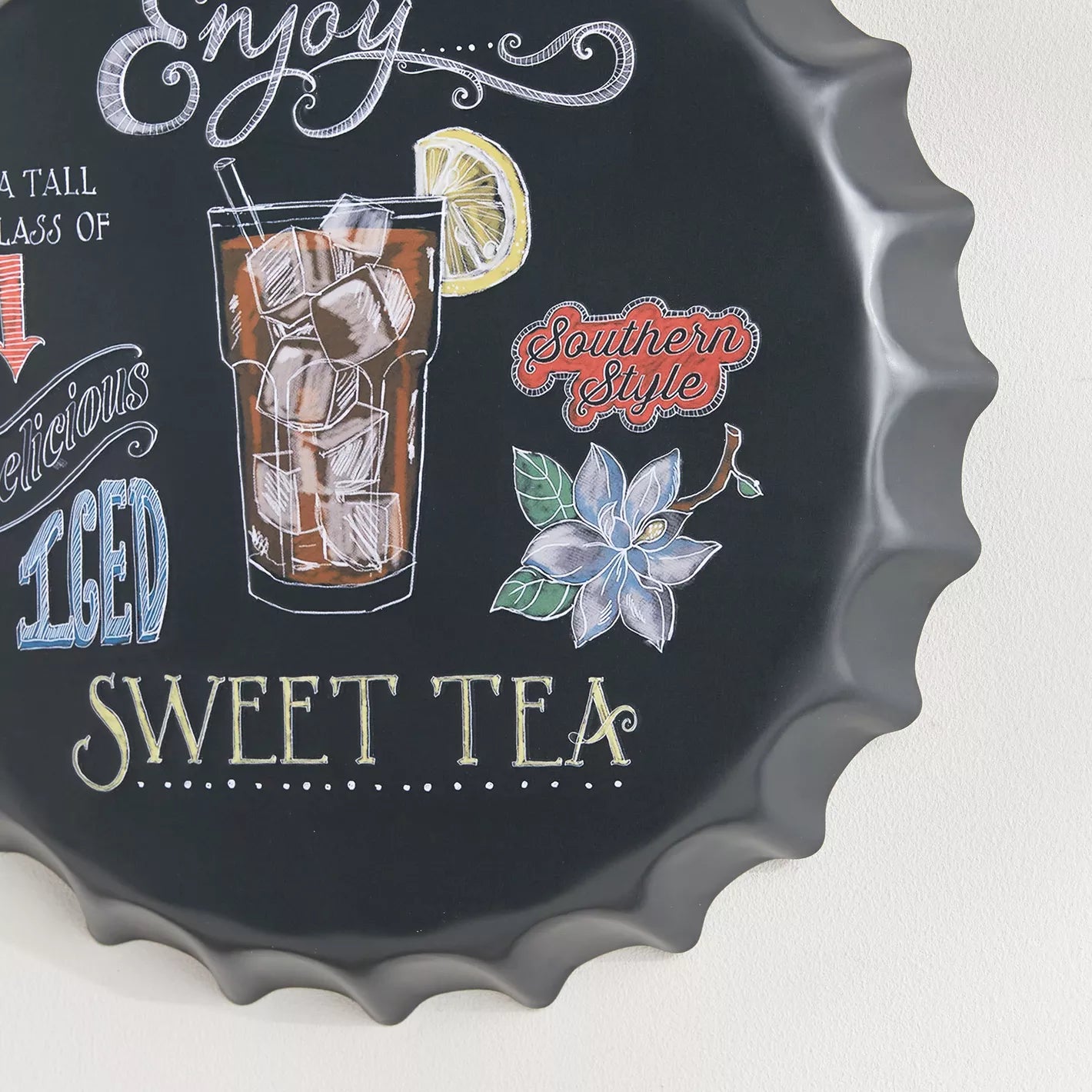 Refresh Metal Tea Cup Wall Decor Accent