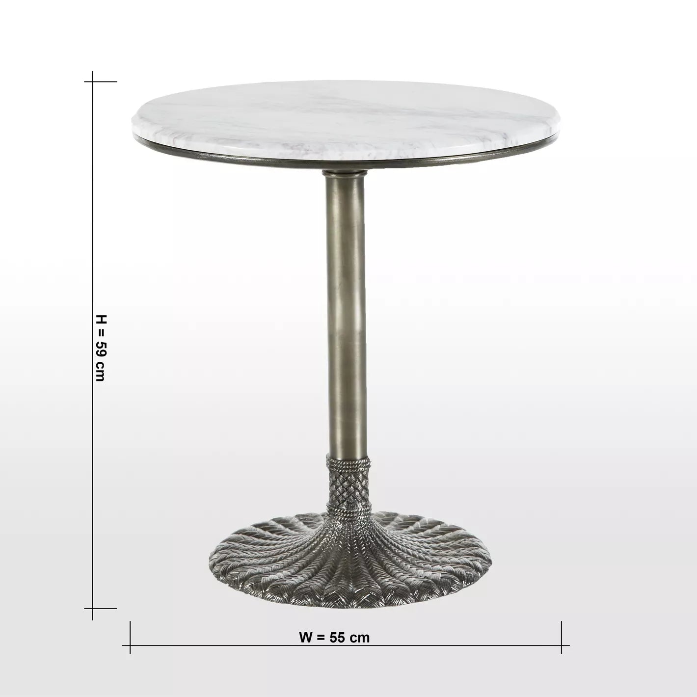 Braide Marble Top Side Table