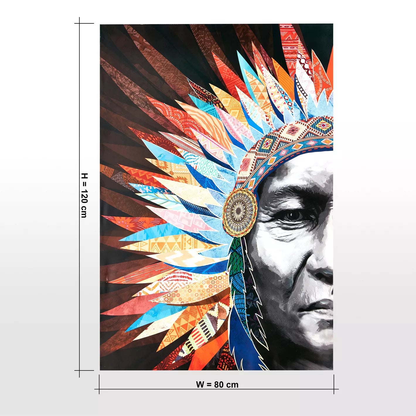 Tribal Courage 2-Piece Canvas Wall Art Set - 80x120 cm