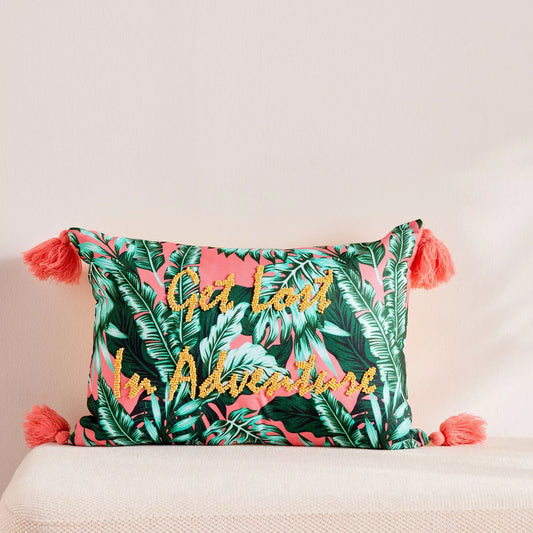 Palm Island Filled Cushion - 35x50 cm