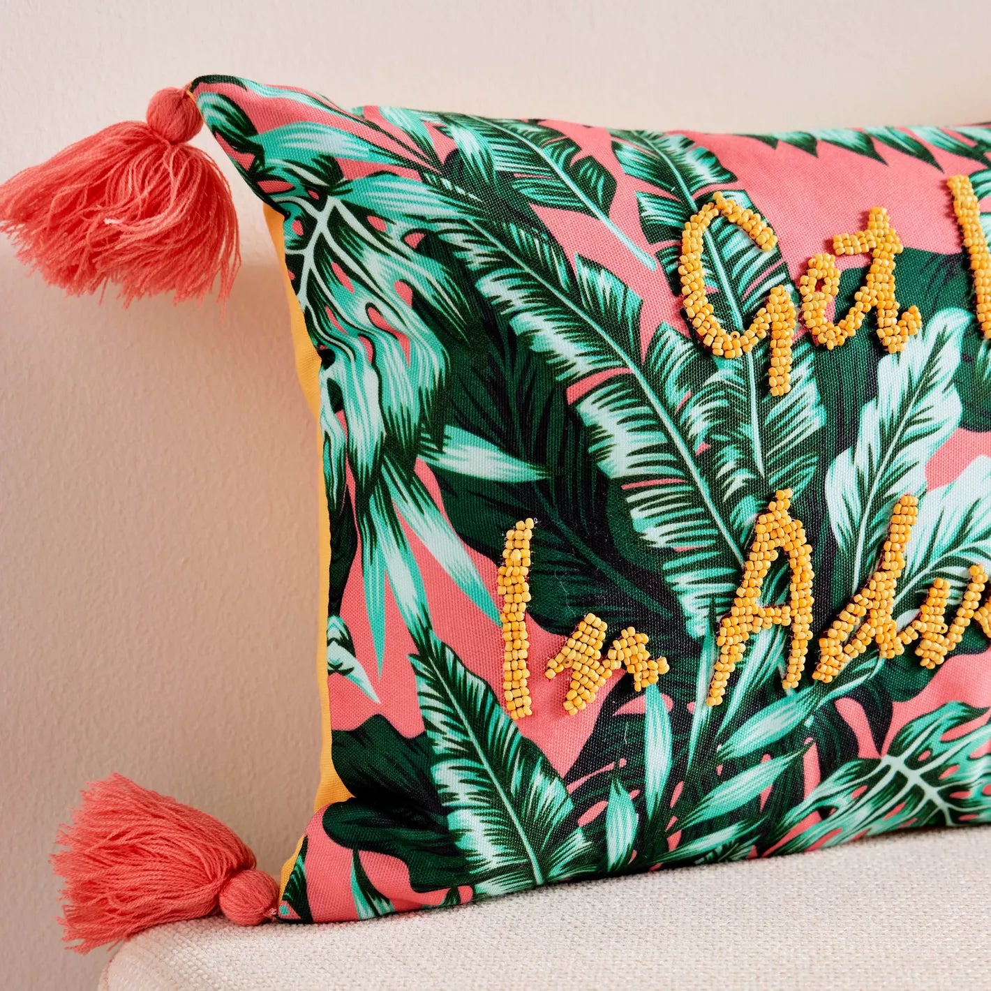 Palm Island Filled Cushion - 35x50 cm