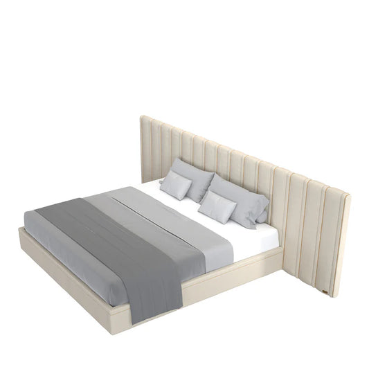 Big Flare Bed with Velvet Headboard